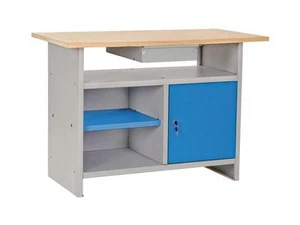 Banco da lavoro con Piano in Legno e Cassetto portautensili 120x60xh80 PROMETAL - Foto 1 di 1
