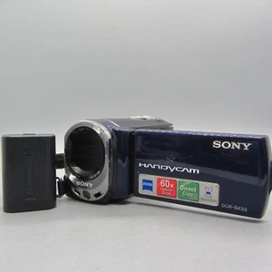 Sony Handycam DCR-SX33E Handheld Hard Drive Camcorder Blue Tested - Picture 1 of 9