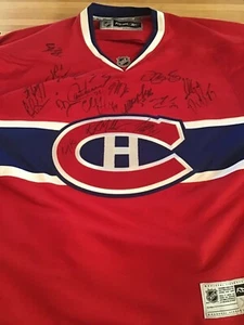 MONTREAL CANADIENS 2008-09 TEAM SIGNED REEBOK JERSEY w/ COA  (Carey Price) - Picture 1 of 5