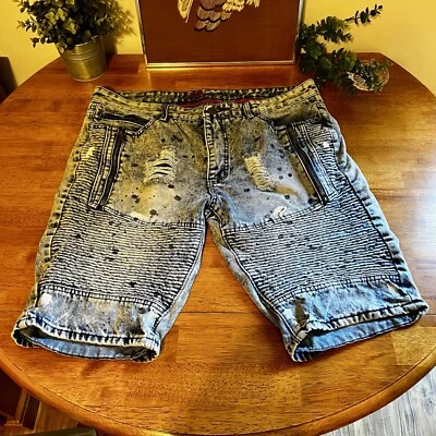 1738 Dynasty Denim Shorts Size 38 - Image 1 of 4