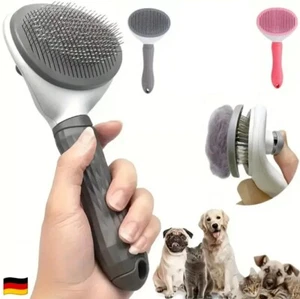 Haustier Hunde Katzen Bürste Bürsten Haar Entferner Fellpflege Selbstreinigend~ - Bild 1 von 17