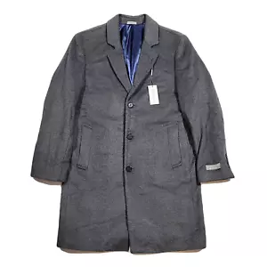 Michael Kors Madison Overcoat Men 44R LargeGray Heather Wool Cashmere $495 - Picture 1 of 8