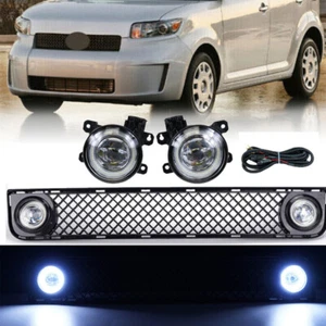 For 2008-2010 Scion XB Lower Grill Grille & LED Ring Fog Lights Driving Lamps - Picture 1 of 19