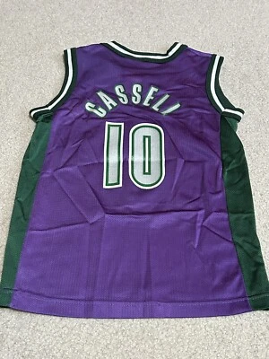 Sam Cassell Milwaukee Bucks Basketball Jersey Champion Youth Kids Small Vintage - Image 1 of 4