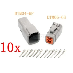 10x Deutsch DTM06-6S/DTM04-6P Sealed Waterproof Electrical Connector Plug Kits - Picture 1 of 1