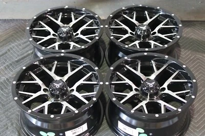 YAMAHA RHINO 700 14" BARBWIRE M/B ATV / UTV WHEELS (SET 4) IRS1CA - Image 1 of 2