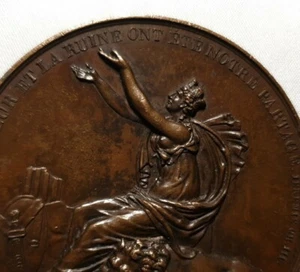 MEDALLA 1814 50mm Lyon Siege por Chavanne 1793 Revolución Terror - Imagen 1 de 3