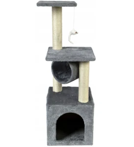 DRAPAK DLA KOTA *NOWY* DOMEK TUNEL LEGOWISKO ZABAWKA SŁUPEK STABILNY SZARY 93CM - Zdjęcie 1 z 5
