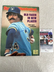 Rollie Fingers Signed Sports Illustrated 3/16/81 Milwaukee Brewers JSA COA MLB - Picture 1 of 4