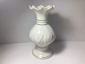 Vaso Belleek Lotus Blossom Irlanda Irlanda Finitura Oro Rosa 8" 1993-1997 Timbro Blu - Foto 1 di 11
