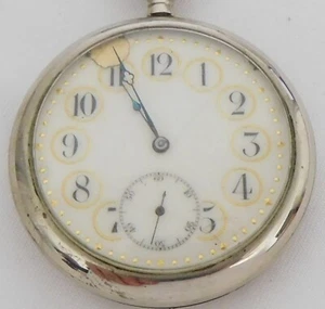 ILLINOIS 16 SIZE 15 JEWEL POCKET WATCH WITH A FANCY DIAL. - Picture 1 of 7