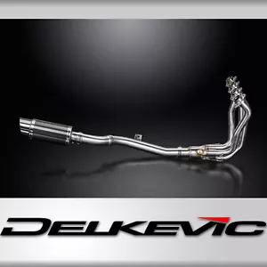 Kawasaki 1000SX Ninja Complete Exhaust 4-1 8" Round Carbon Muffler - Picture 1 of 7