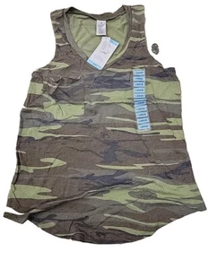 Member's Mark V-Neck Racerback Everyday Pocket Tank Top Camo Womens Sz Large
