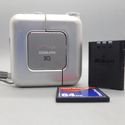 Nikon Digital Camera Coolpix SQ 3.1MP Silver Tested - Image 1 of 4