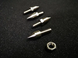 4x HiFi 8mm solid steel Screw Speaker Spike Isolation Stand Feet Isolator  - Picture 1 of 4