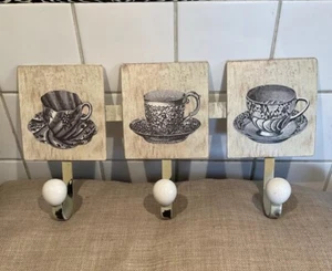 METALLHAKEN KAFFEETASSEN MUSTER 3 HAKEN RETRO VINTAGE SHABBY CHIC - Bild 1 von 11