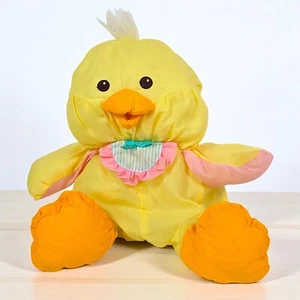 Vintage Fisher Price Puffalump Duck Chick Yellow Plush 1992 Style 8011 8012 Toy - Picture 1 of 10