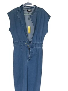 Title: Alexia Admor Jean Dress – Size M – Sexy Open Front, Short Sleeve – Brand - Picture 1 of 18