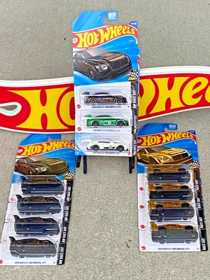 Hot Wheels Lote de 11-2018 Bentley Continental GT3 - Blanco/Negro/Verde/Dorado Foto 1 de 4