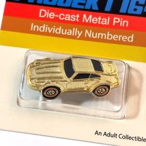 Projekt 164 enamel pin Gold Porsche 911  Limited to 100 made redline wheels - Picture 1 of 11