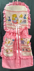 Rare Vintage 100% Cotton Diaper Stacker- Sleepy Bear and Playful Animal Friends - Picture 1 of 1