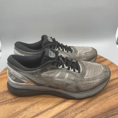 Scarpe Asics Gel Nimbus 21 uomo 11 grigio argento platino corsa comode passeggio - Immagine 1 di 4