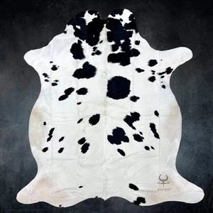 Alfombra de cuero de vaca extra grande tamaño 6,4x8 pies---4858 - Imagen 1 de 4