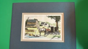 Signierter Amish Buggy Farm Kunstdruck nummeriert limitierte Auflage Pennsylvania - Bild 1 von 5