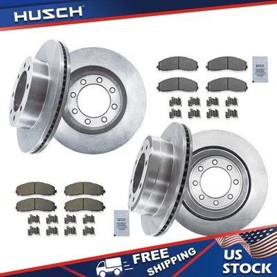 Front Rear Brake Disc Rotors and Ceramic Pads Kit for 2013 Ford F-250 Super Duty Foto 1 de 4