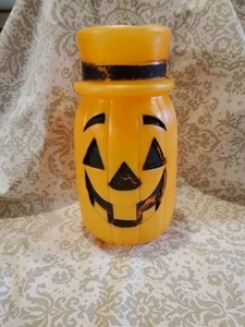 Vintage Halloween jack o lantern with top hat blow mold/No Light Cord E8 - Picture 1 of 5