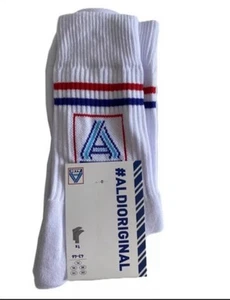 Aldi # Aldioriginal Herren Socken 1 Paar Gr. 35-38 Strümpfe Weiß Blau 2024 - Bild 1 von 1