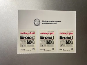 2025 Terzina Francobolli Corriere dello Sport con Ministero Imprese MIMIT - Picture 1 of 2