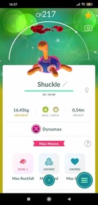 Pokémon Go - Shiny Dynamax Shuckle (Comercio 20k polvo de estrellas o P T C 80k polvo de estrellas) - Imagen 1 de 1
