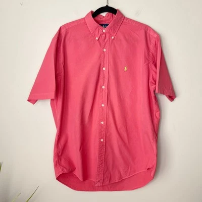 Ralph Lauren Garment-Dyed Twill Shirt Classic Fit Short Sleeve Button Down Large - Image 1 of 4