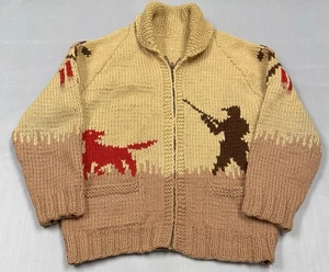 Maglione maglia Cowichan vintage anni 60 fagiano cane da caccia M OTTIME CONDIZIONI - Foto 1 di 10