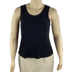 Camiseta sin mangas Eileen Fisher de seda negra L - Imagen 1 de 7