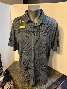 Polo Under Armour Uomo Playoff Nera Blu Arancione Righe XL Poly Span Nuova con etichette - Foto 1 di 16