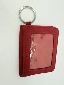 Vera Bradley Campus Double ID Tango Red Keychain Keyring - Picture 1 of 9