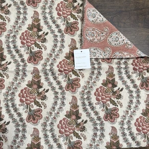 NEW!! POTTERY BARN ODELETTA REVERSIBLE PRINTED EMBROIDERED PILLOW COVER 20" SQ - Picture 1 of 11