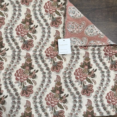 NEW!! POTTERY BARN ODELETTA REVERSIBLE PRINTED EMBROIDERED PILLOW COVER 20" SQ - Image 1 of 4