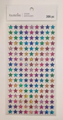 Pequeñas pegatinas multicolores para álbumes de recortes de estrellas brillantes por recuerdos  Foto 1 de 2