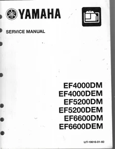 Yamaha EF4000DM EF4000DEM EF5200EM EF5200DEM EF6600DM EF6600DEM Service Manual - Picture 1 of 3