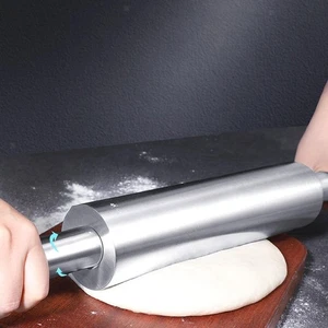 Stainless Steel Rolling Pin Kitchen Utensils Handheld Easy Cleaning - Picture 1 of 18