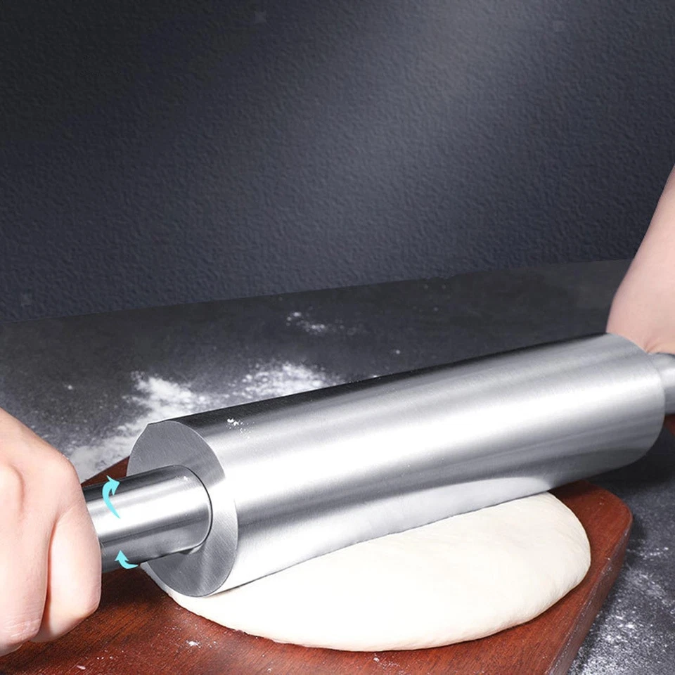 Stainless Steel Rolling Pin Kitchen Utensils Handheld Easy Cleaning - Image 1 of 1