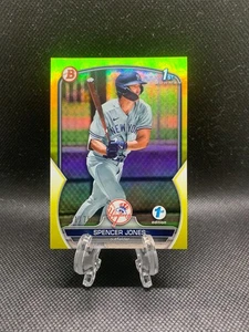 Bowman 2023 1a edizione Yellow Foil Spencer Jones /75 RC #2 Prospect - Foto 1 di 2