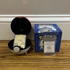 Pokemon POLIWHIRL 23K Gold Plated Trading Card 1999 Burger King Promo - Picture 1 of 5