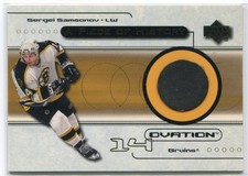 1999-00 Upper Deck Ovation A Piece Of History SS Sergei Samsonov Puck
