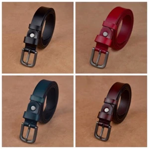 Kid Faux Leather Skinny Belt Single Prong Buckle Waistband Boys Girls Gift Retro - Picture 1 of 16