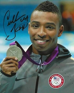 Cullen Jones 7x Gold Medal Olympic Champion Signed 8x10 Photo COA Proof Photo 2 - Picture 1 of 5