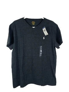 NWT Polo Ralph Lauren Mens V Neck T Shirt Short Sleeve Black Size M - Picture 1 of 6